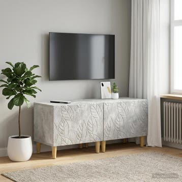 vidaXL Tv-meubel Betongrijs Bewerkt hout, Verzenden, Nieuw