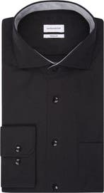 2dekans | Seidensticker business overhemd zwart, Ophalen of Verzenden