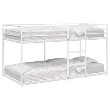 vidaXL Stapelbed zonder matras 100x200 cm staal wit, Verzenden