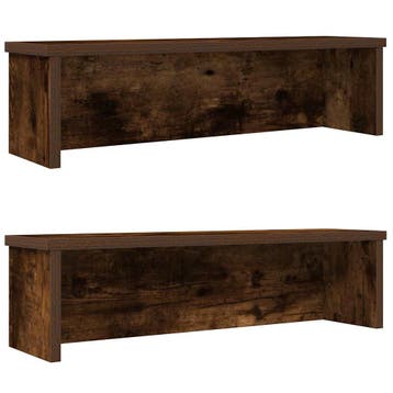 vidaXL Keukenrekken stapelbaar 2 st 60x15x16 cm gerookt, Verzenden