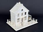 Frans ivoren miniatuurhuis met serre - Sculpture, ivoor