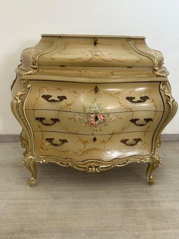 Commode - Bois, Métal, Antiek en Kunst