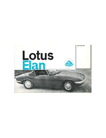 1962 LOTUS ELAN BROCHURE ENGELS