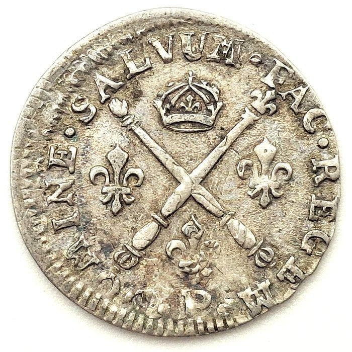 Frankrijk. Louis XIV (1643-1715). 5 Sols 1702-P, Dijon, Postzegels en Munten, Munten | Europa | Niet-Euromunten