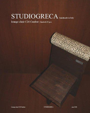 Studio Greca - Stoel - C26 Camber - Hout, Vachettaleer - 25