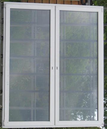 pvc terrasraam , raam , chassis 180 x 235 wit 3 dubbel glas, Ophalen of Verzenden, Deurkozijn