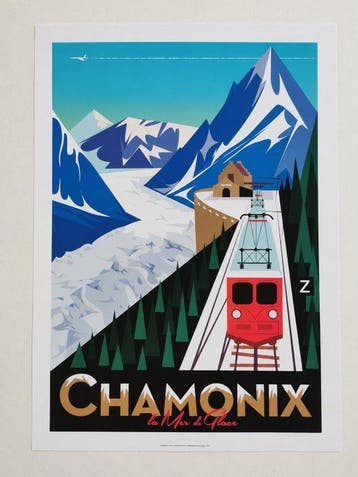 Monsieur Z - Chamonix - La Mer de Glace - 2020s, Antiek en Kunst