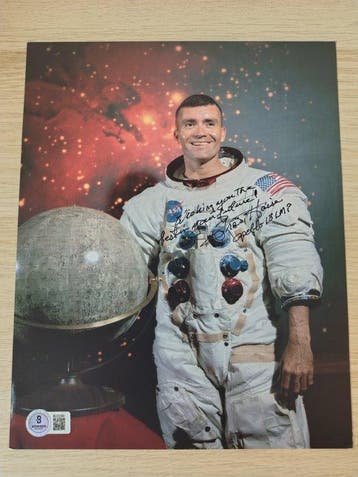 Fred Haise - Lunar Module Pilot - Gesigneerde foto met