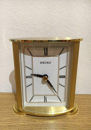 Tafelklok - Seiko - - Verguld messing - 2000-2010 - Nieuw,, Antiek en Kunst, Antiek | Klokken