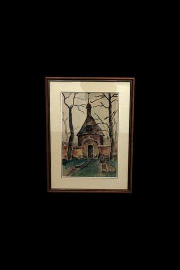 René Sautin (1881-1968) - La chapelle des Bois, Antiquités & Art