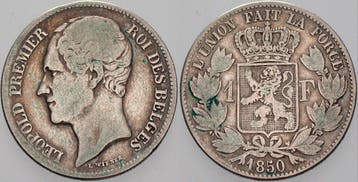 1 Franc 1850 Belgie-koenigreich Leopold I 1831-1865, Verzenden, België