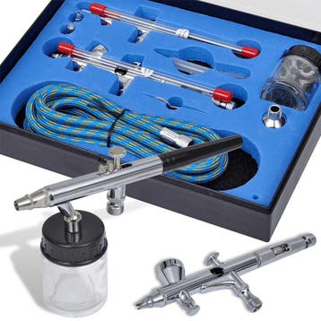 vidaXL Airbrush set met 2 pistolen, Verzenden