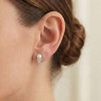 Oorbellen - 18 karaat Geel goud - 0.18ct. tw. Parel -, Nieuw
