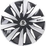 SPARCO Lazio Wieldoppen 14 inch - ABS grijs/zilver - set van, Verzenden, Zo goed als nieuw
