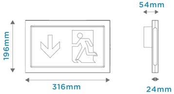 Luminaire De Secours Megaman TEMPUS - MM11050, Verzenden