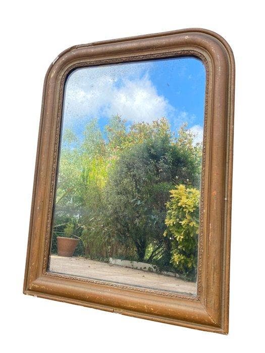 Spiegel - Hout - Louis Philippe - Hoogte 75 cm, Antiek en Kunst, Antiek | Overige Antiek