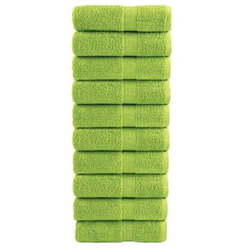 vidaXL Premium washandjes SOLUND 10 stuks appelgroen 30x30, Huis en Inrichting, Verzenden, Nieuw