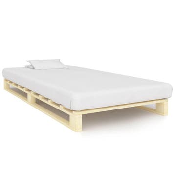vidaXL Bedframe pallet massief grenenhout 90x200 cm, Verzenden, Nieuw