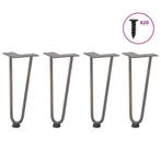 vidaXL Haarnadelpoten voor Salontafel 4 st 30 cm massief, Verzenden