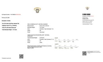 Bague - 18 carats Or jaune - 1.31ct. tw. Diamant (Naturelle), Nieuw