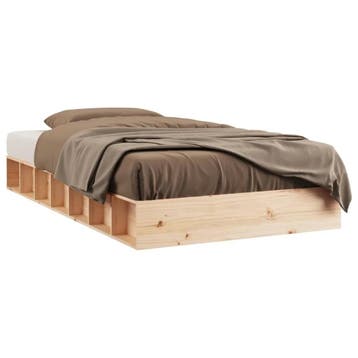 Massief Grenen Bed | Tweede kansje | OP = OP (bedframe), 90 cm, Verzenden, Rustiek, Zo goed als nieuw