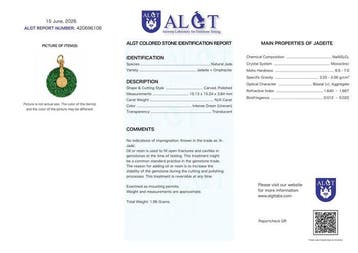 ALGT Gecertificeerd - Zeer exclusieve natuurlijke jadeiet