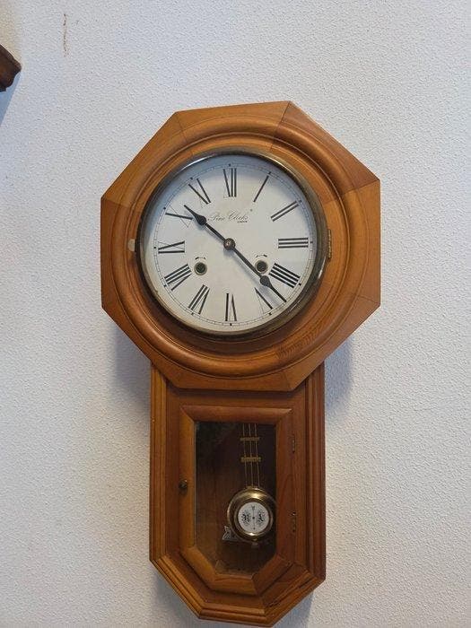 Horloge murale - Bois, Laiton - 1970-1980, Antiek en Kunst, Antiek | Klokken