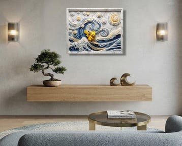 Makayhos - [Canvas] Pikachu Starry Wave – The Great Kintsugi, Nieuw