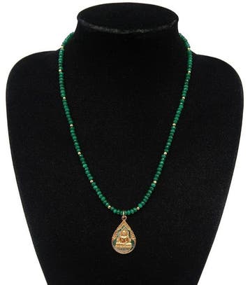 Ketting van de Overwinnende Boeddha - Smaragd –, Antiquités & Art