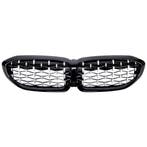 Black/Chrome Diamond Look Sport Front Grill voor BMW 3 Serie, Ophalen of Verzenden