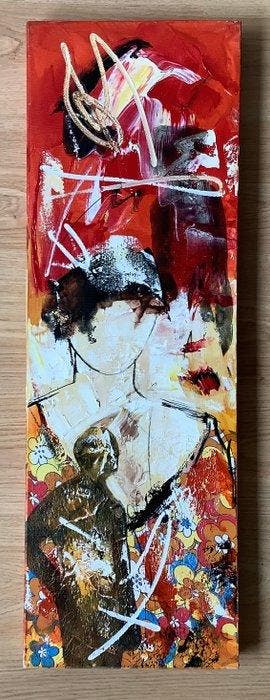 Dario Bosa (1958) - Figura Feminina II, Antiek en Kunst, Kunst | Schilderijen | Modern