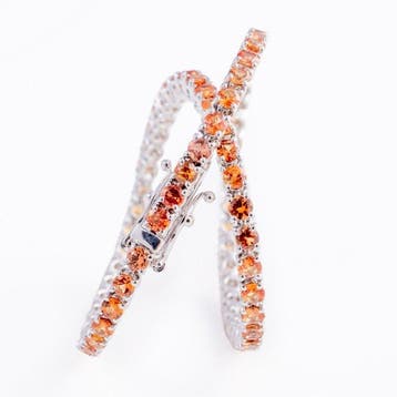 Zonder minimumprijs - Armband - 18 karaat Witgoud Saffier, Nieuw