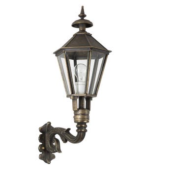 Buitenverlichting wand zeskant Buitenlamp M43 massief Brons, Verzenden, Nieuw