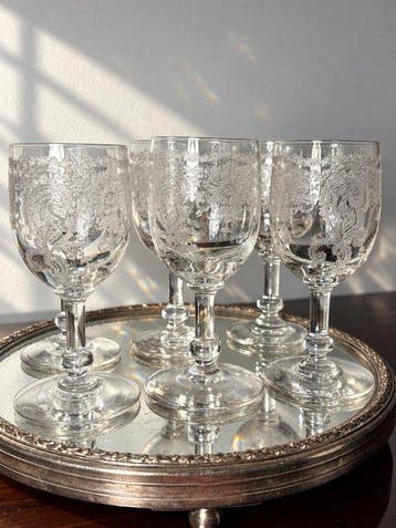 french production - Drinkservies voor 6 (6) - Kristal