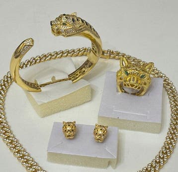 Set met Jaguar voor vrouwen - 3-delige sieradenset - Hoge