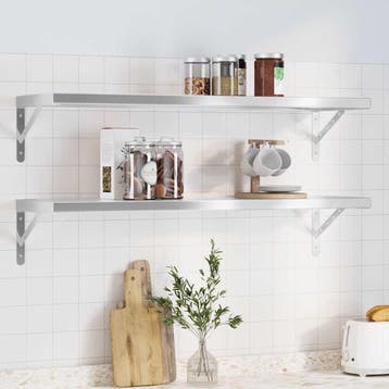 RVS Wandplanken 100x30cm - Retour deal, weg is weg!, Huis en Inrichting, Woonaccessoires | Wandplanken en Boekenplanken, Verzenden