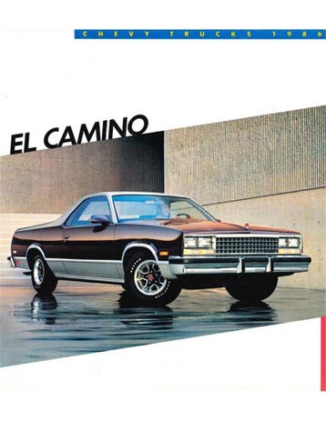 1986 CHEVROLET EL CAMINO BROCHURE ENGELS, Nieuw