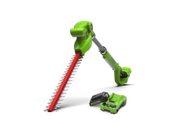 Veiling - Greenworks G24PH51K2 24V Heggenschaar op steel 51, Tuin en Terras, Hand-tuingereedschap