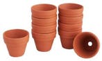 Terracotta Potjes Binnenmaat 3 cm doos 10 stuks, Nieuw