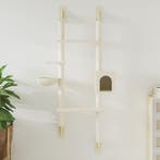 vidaXL Kattenmeubel wandgemonteerd met krabpaal 180 cm, Verzenden