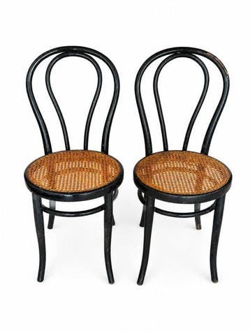 Thonet - Michael Thonet - Stoel (2) - Hout, Vienna-stro -