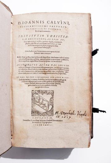 Calvino - Institutio Christianae - 1577