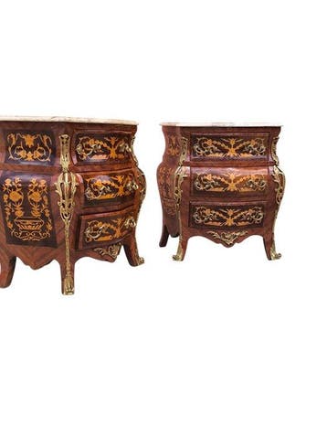 Table de chevet (2) - Bois, Bronze, Marbre, Antiquités & Art