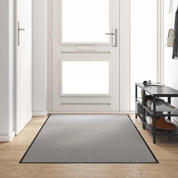 vidaXL Deurmat Grijs en Zwart 120 x 250 cm 100% Polyamide, Verzenden