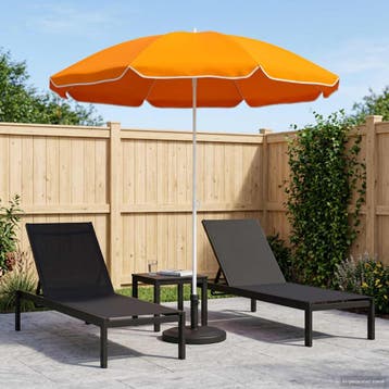 vidaXL Tuinparasol 240 cm 170T polyester Oranje, Tuin en Terras, Verzenden, Nieuw