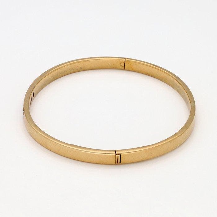 Bracelet - 14 carats Or jaune Diamant (Naturelle) - Bracelet, Handtassen en Accessoires, Antieke sieraden