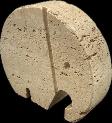 sculptuur, Iconic Travertine Elephant Sculpture / Letter, Antiek en Kunst