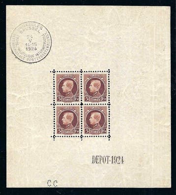 België 1920/1924 - de volledige jaargangen met blok 1 -