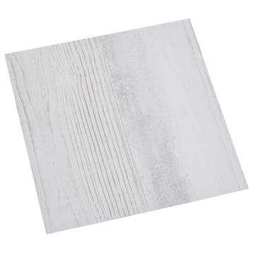 vidaXL Zelfklevende Vloerplanken Wit en hout 30,5 x 30,5 cm, Doe-het-zelf en Bouw, Verzenden, Nieuw