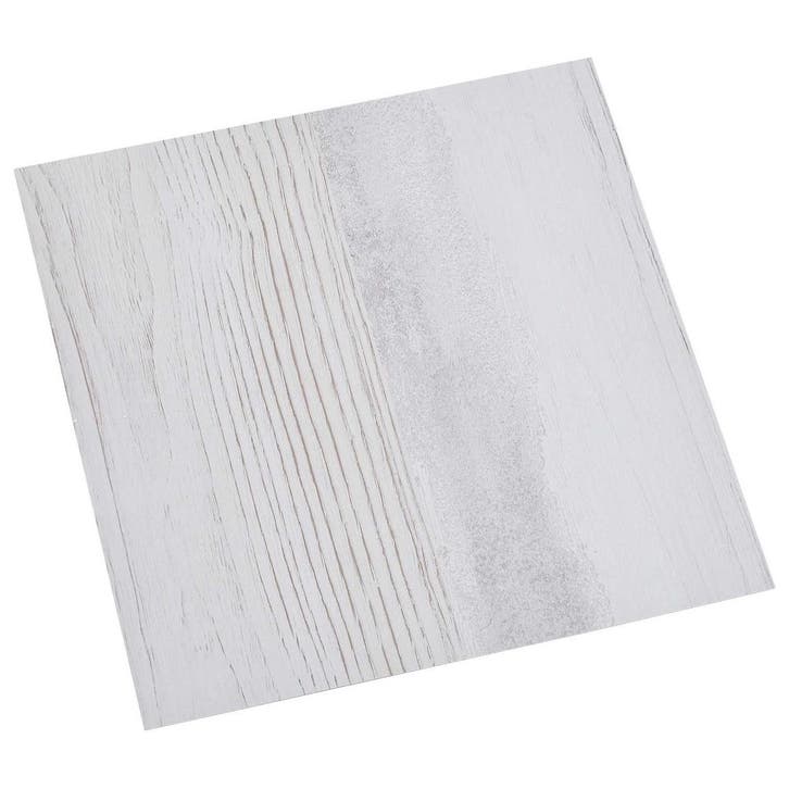 vidaXL Zelfklevende Vloerplanken Wit en hout 30,5 x 30,5 cm, Doe-het-zelf en Bouw, Vloerdelen en Plavuizen, Nieuw, Verzenden